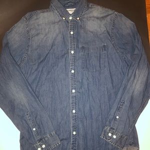 Express denim button up tee